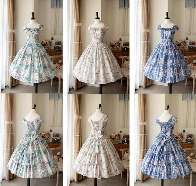 Vintage Lolita JSK Dress Summer Thin Dress