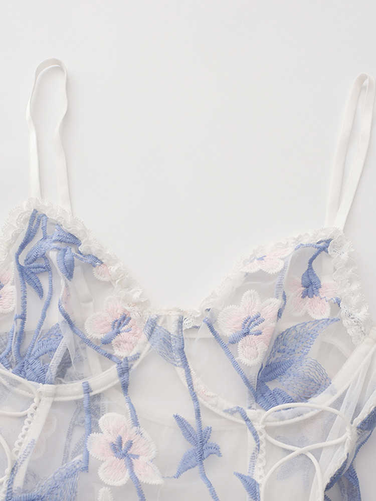 Embroidery Flowers Pajamas