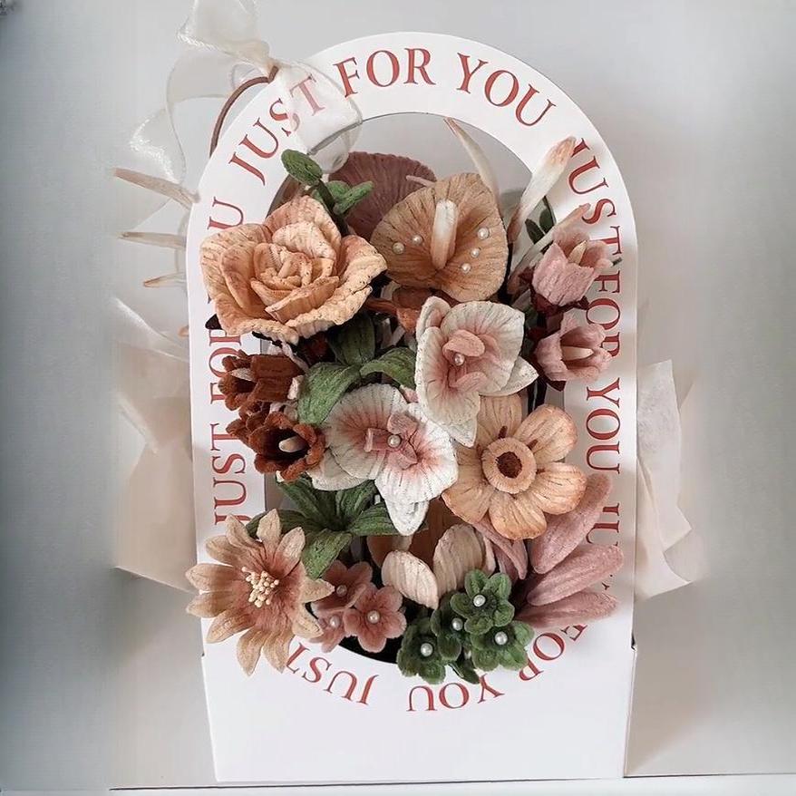 handmade Twisting stick flower gift box