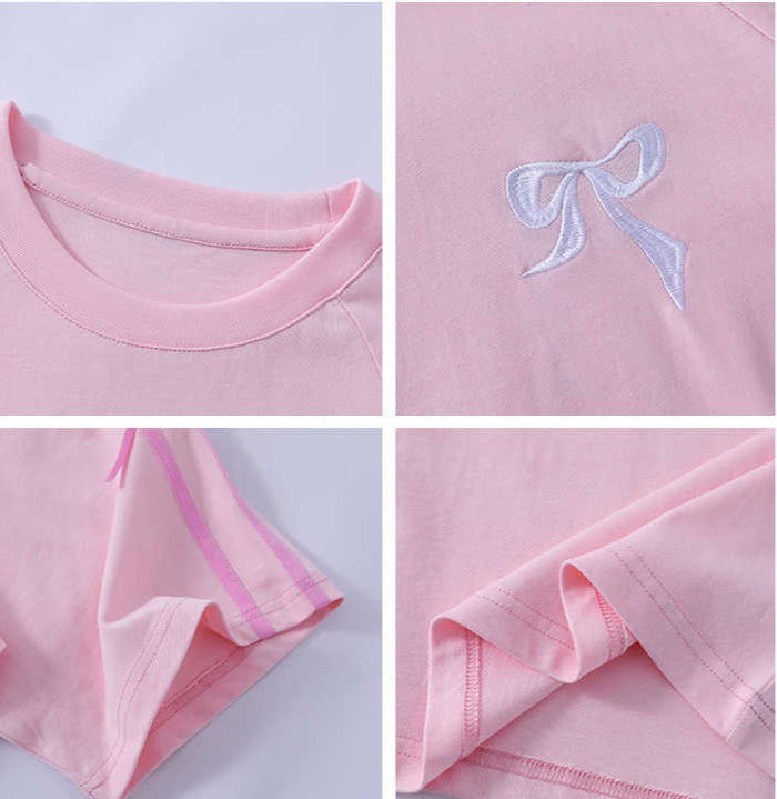 Coquette Bow Round Neck Tee