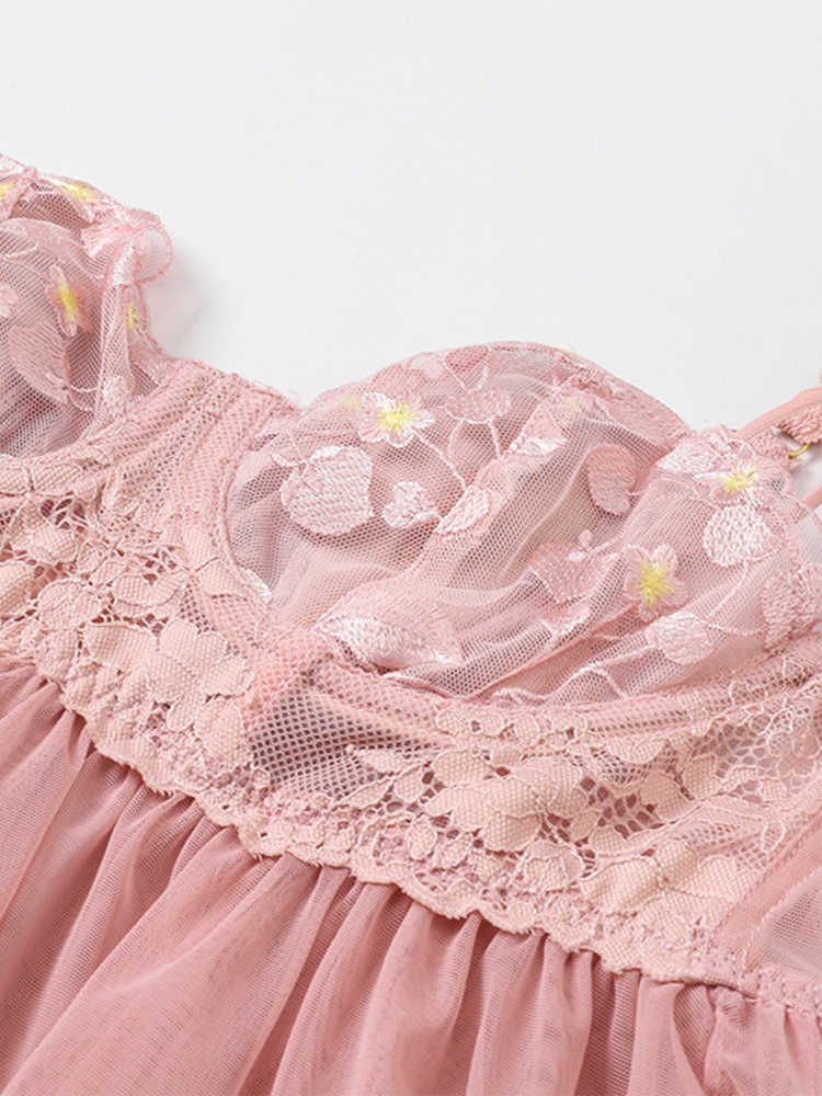 Romantic Lace Strap Nightgown