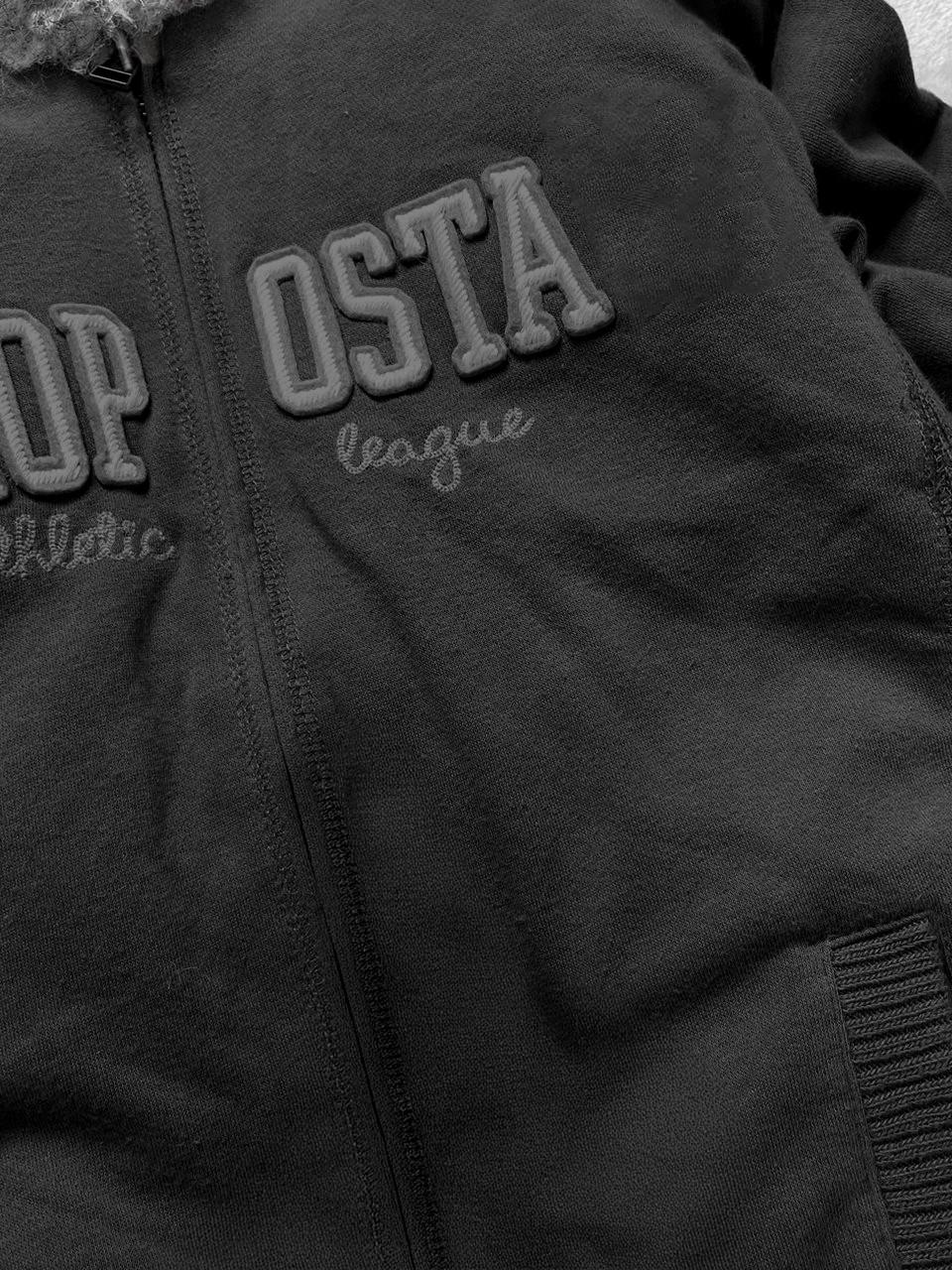 gray velvet thickened hooded jacket