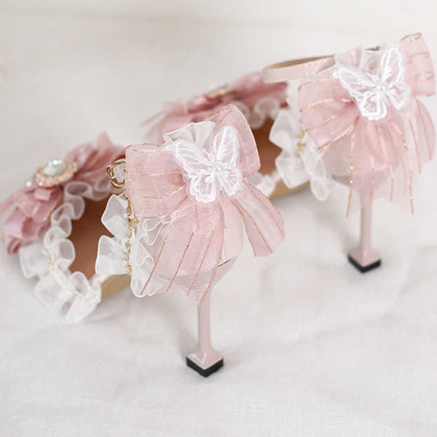 Butterfly Flower High-heeled Sandals
