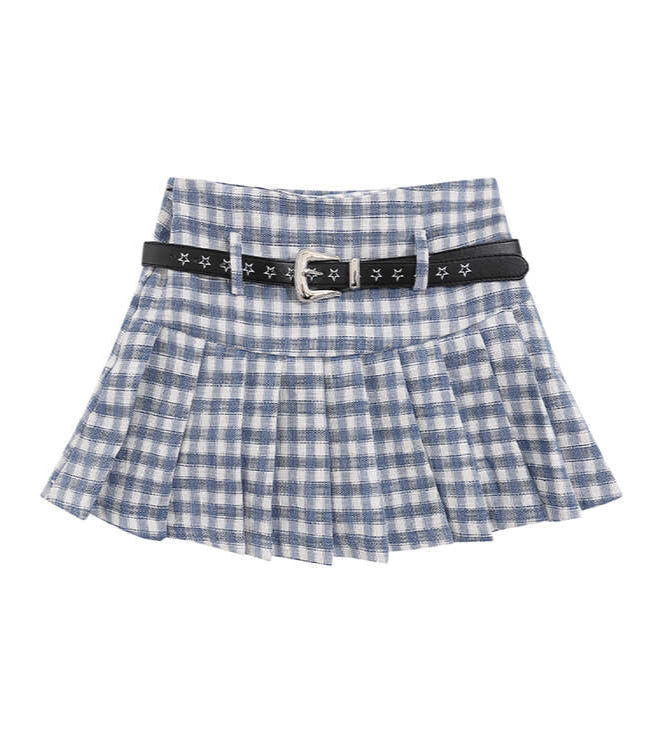 Preppy Sweet Plaid Pleated Skirt