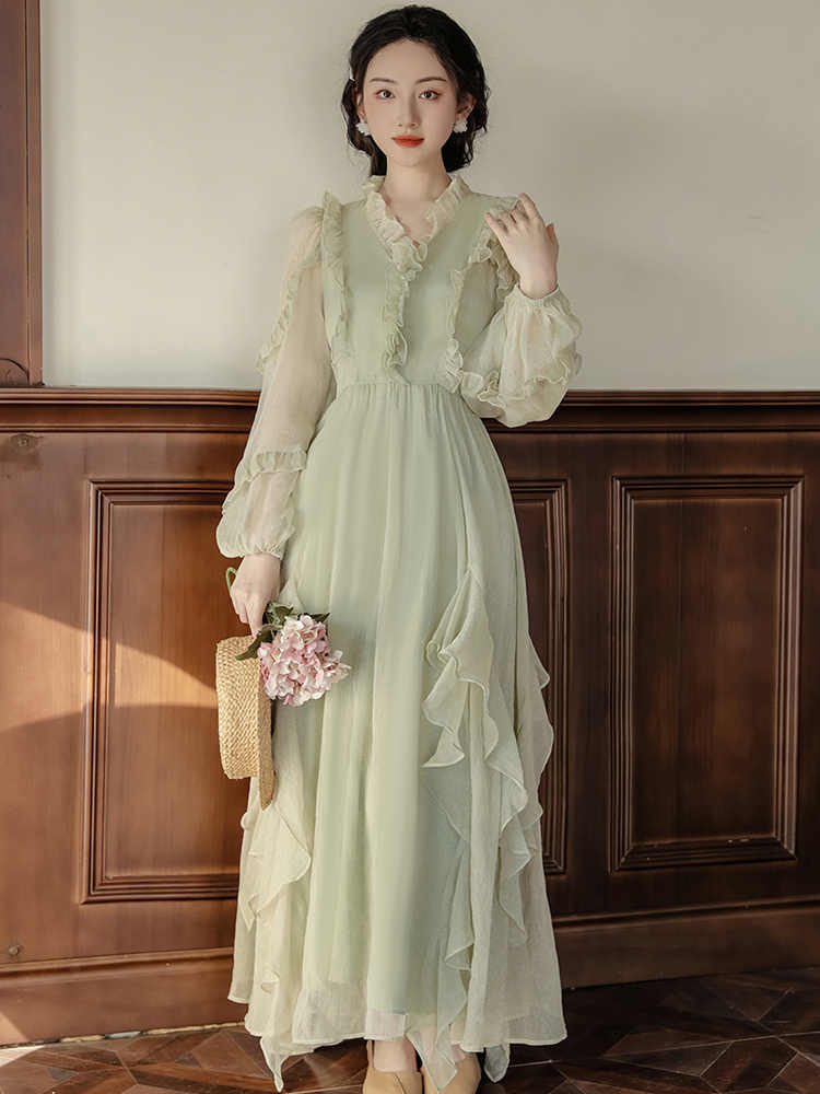 Forest Fairy Retro Mesh Dress