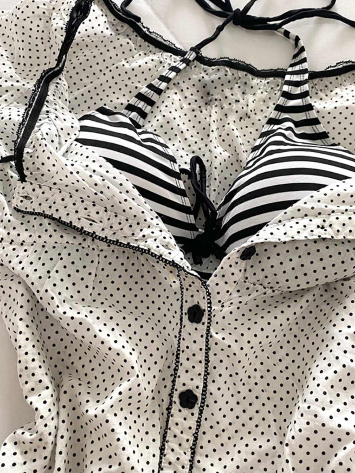 White Polka Dot Shirt