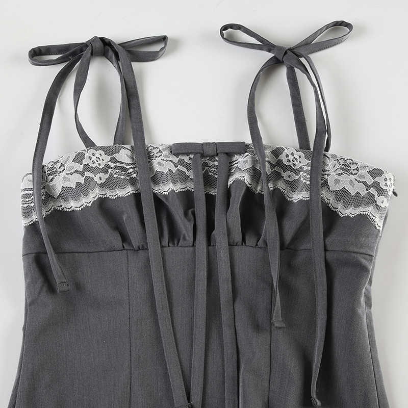 Bow Lace Patchwork Tank Top