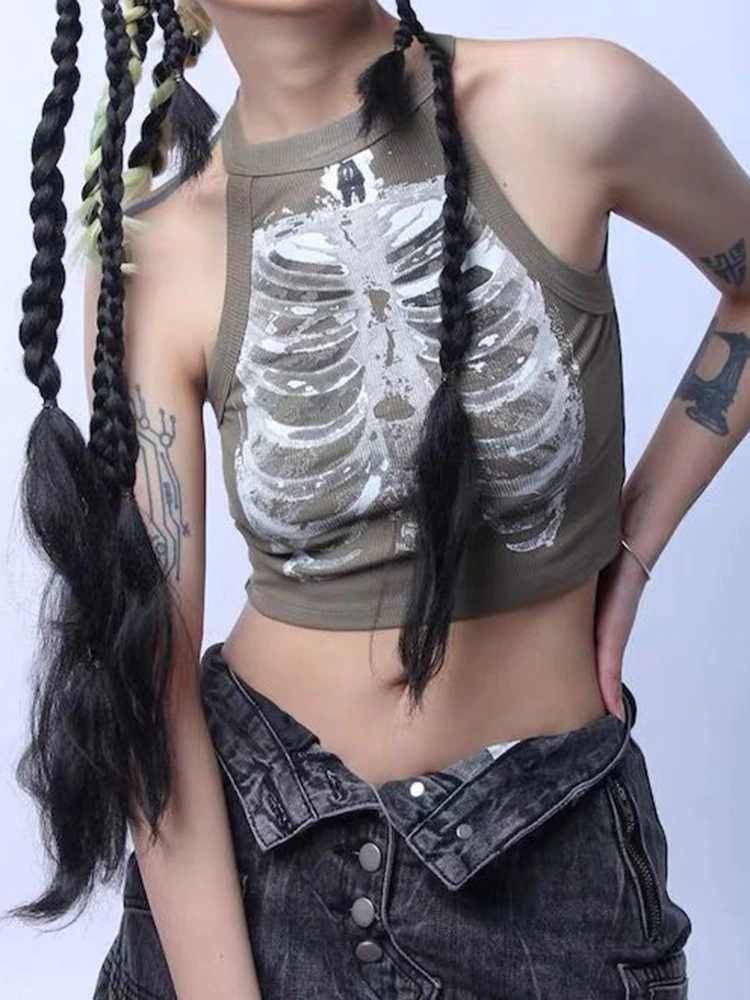 Grunge X-ray Rib Tank Top