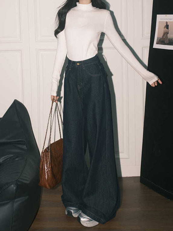 Retro Dark Blue Baggy Jeans