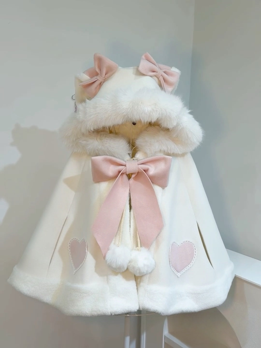 Snow Lolita Bows Cape Coat