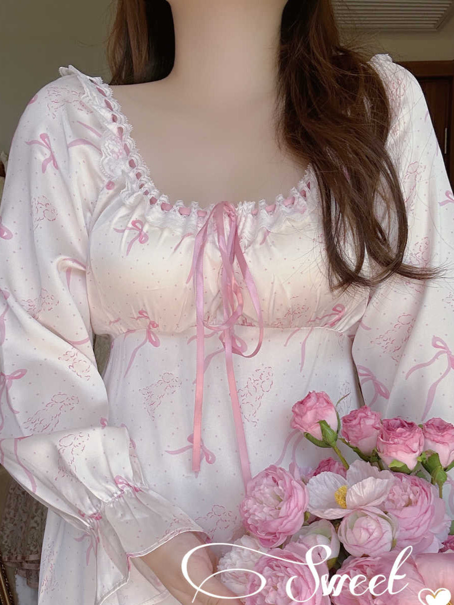 Cherry Blossoms Pajamas Dress