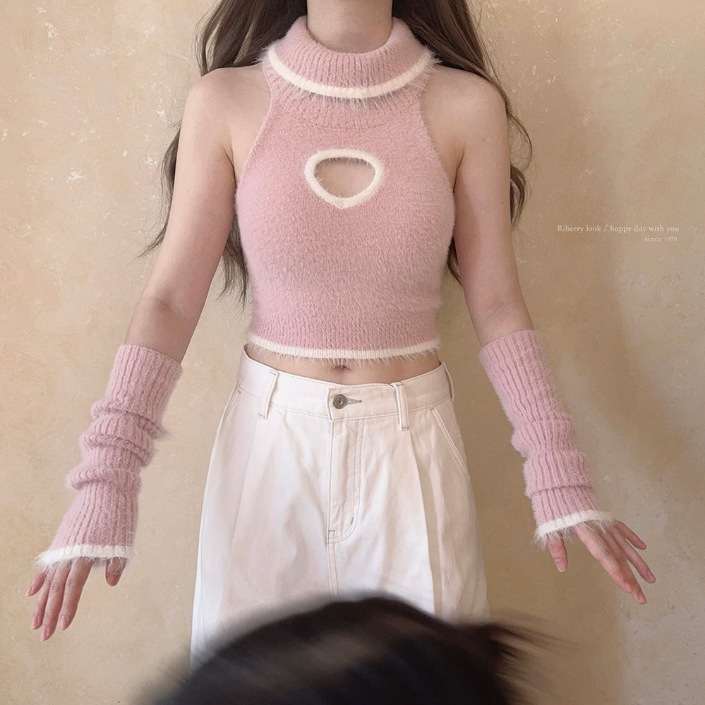 Plush Girl Slim Knitted Top/Dress