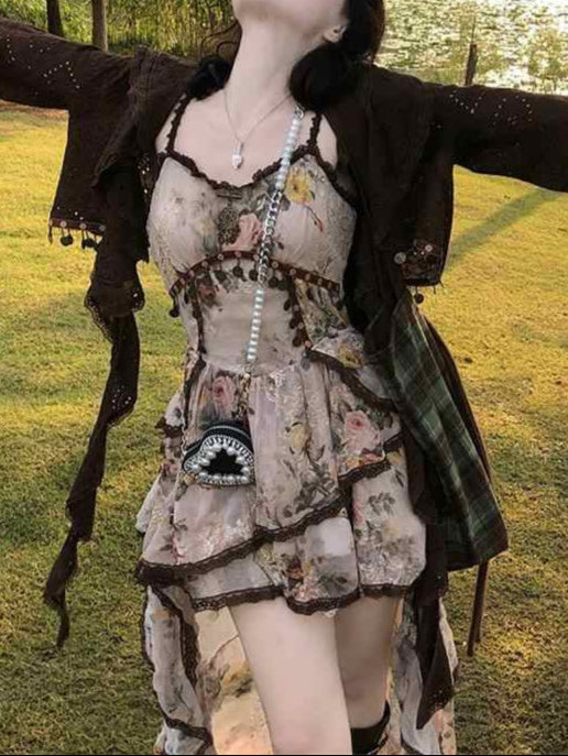 Wild Rose Retro Resort Bohemian Dress