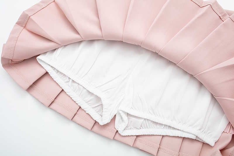 Belt Heart Buckle Pleated Coquette Skirt