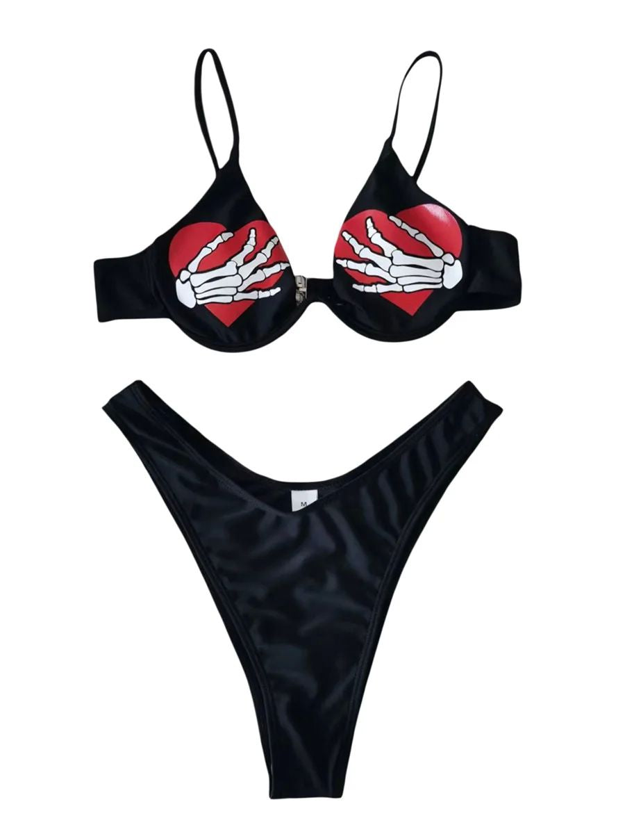 Goth Printed Bikini