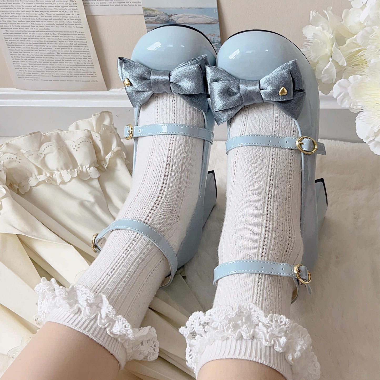 Strap Bow Mary Jane Shoes