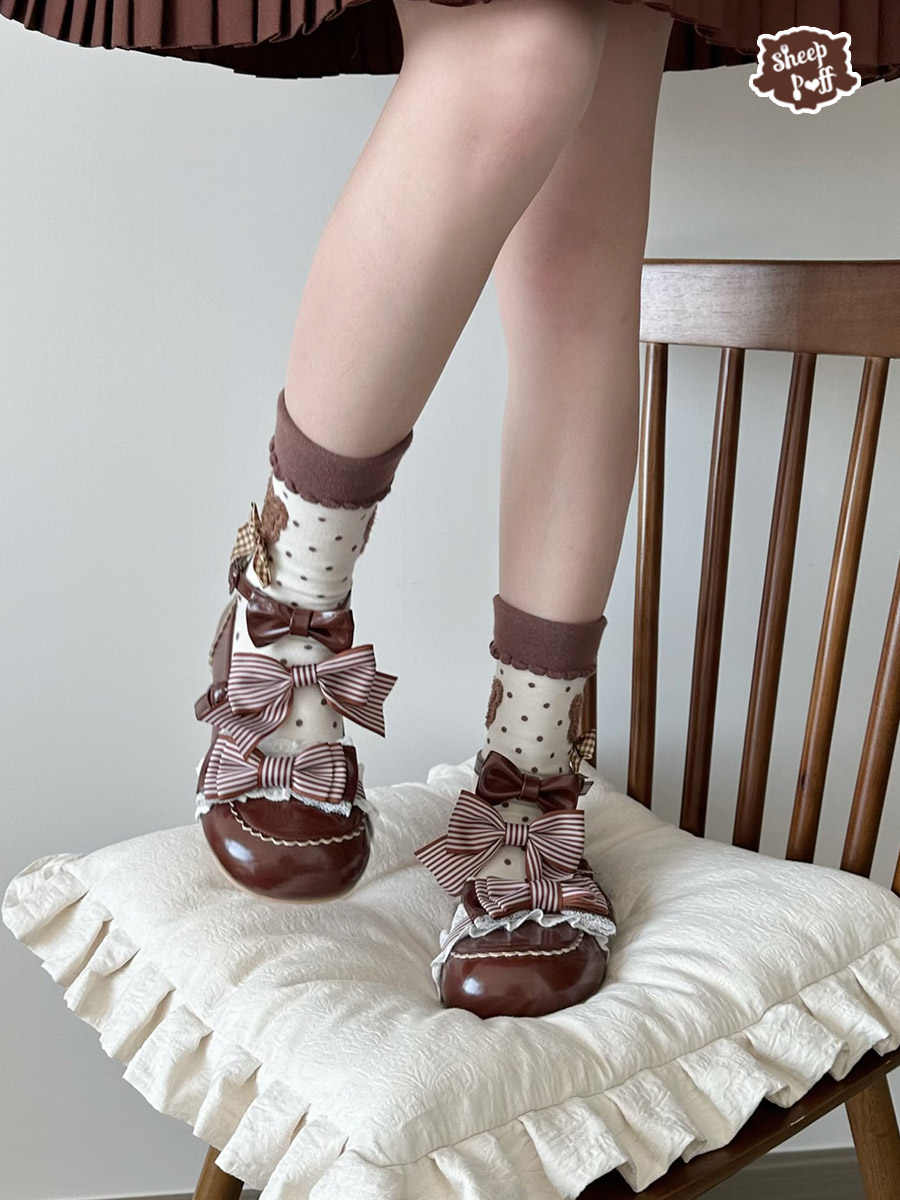 Alice Puff Bows Lolita Shoes