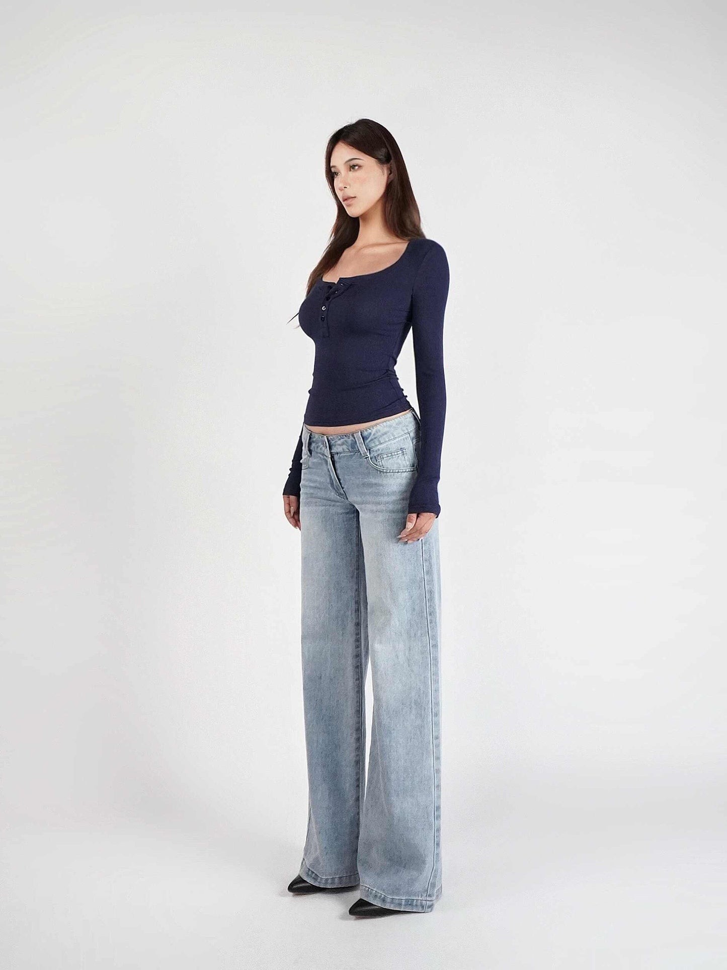 Y2K Low-waist Straight Slim Jeans