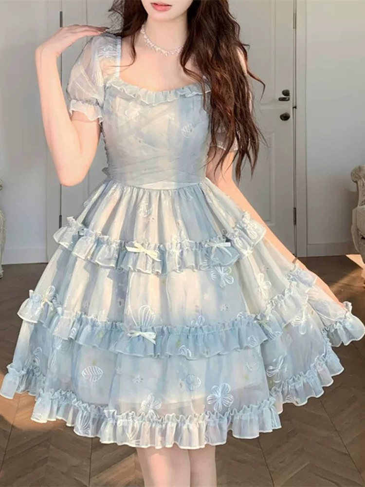 Baby Blue Princess Puff Dress