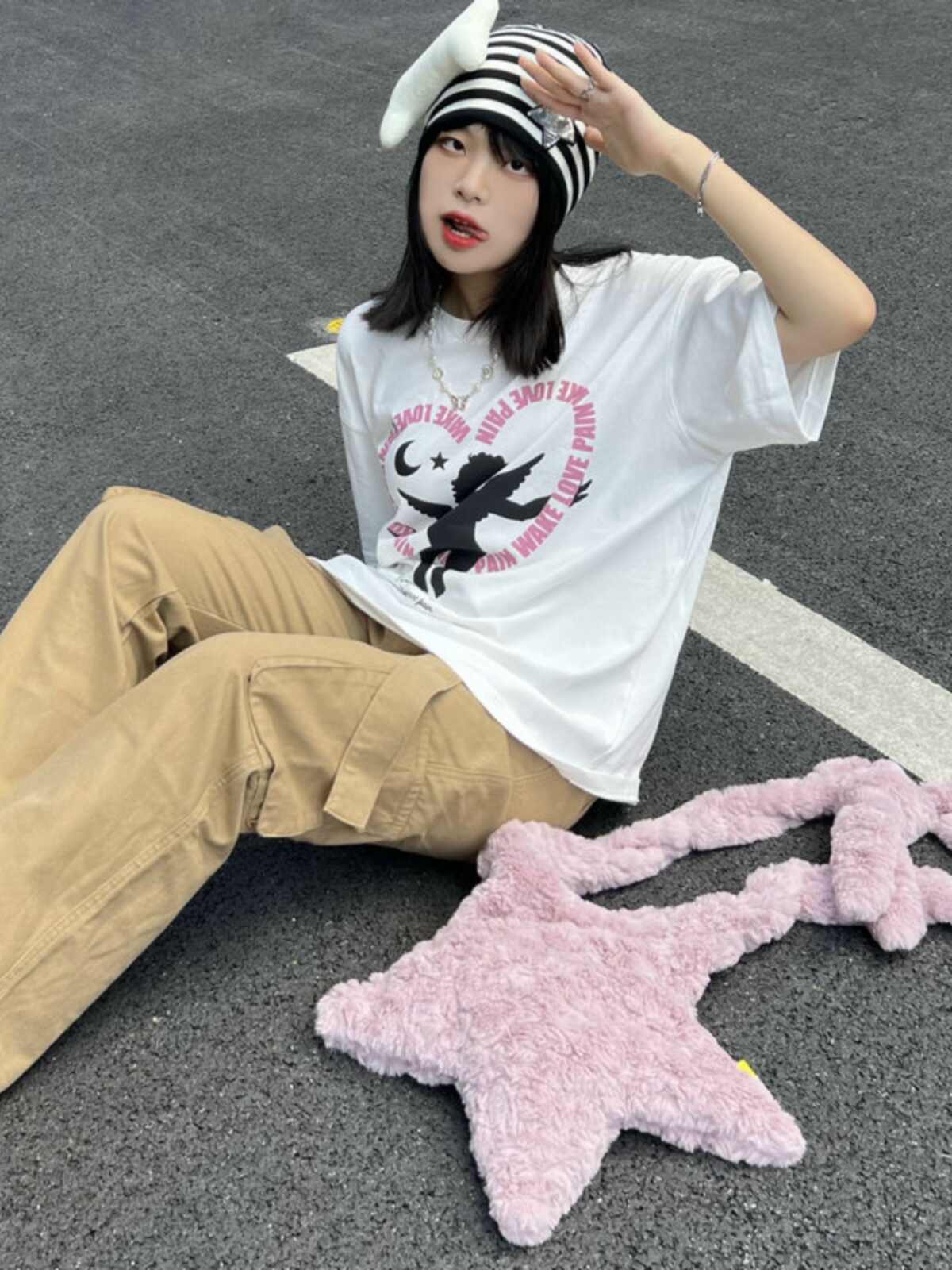 Y2K Star Shape Plush Bag