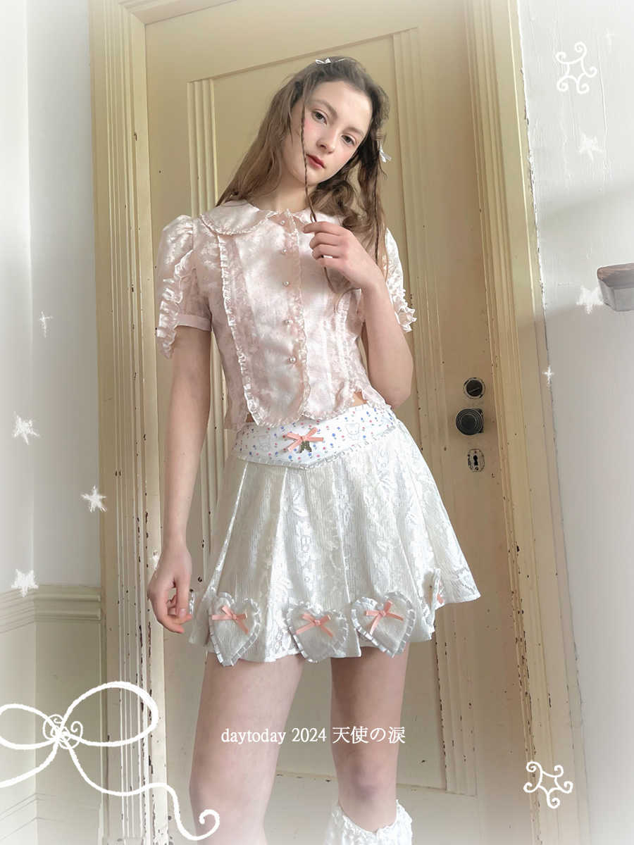 Angel's Tears Puff Sleeve Short Sleeve Shirt