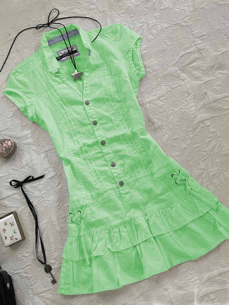 Retro Waisted Shirt Dress