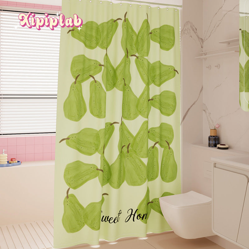 Pink Girly Strawberry Shower Curtain