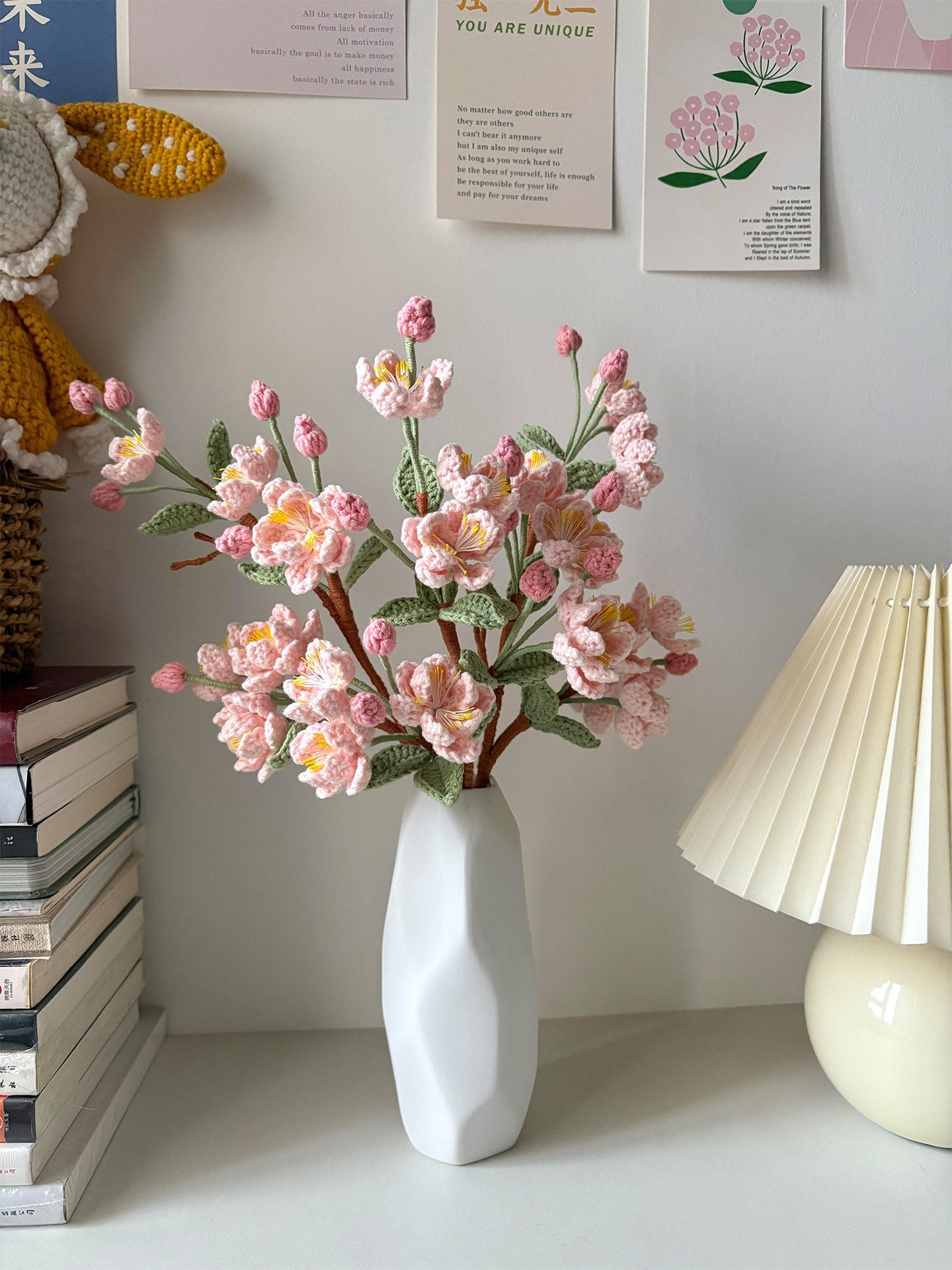 diy woolen begonia flower