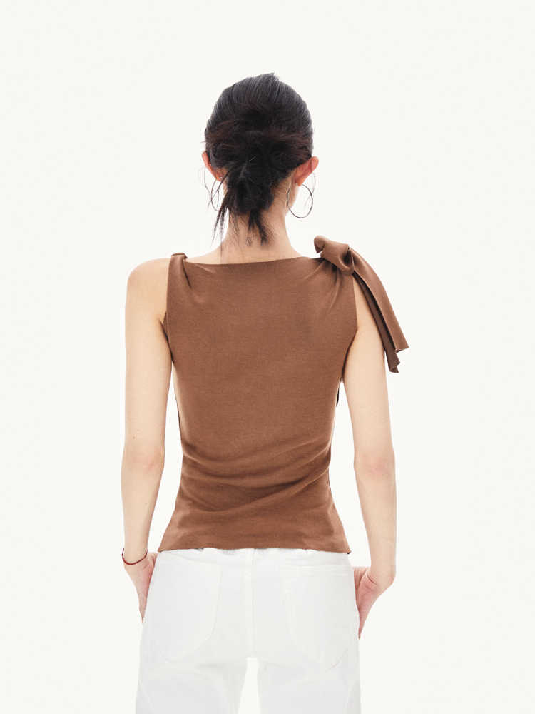 Oblique Strap Asymmetric Tank Top