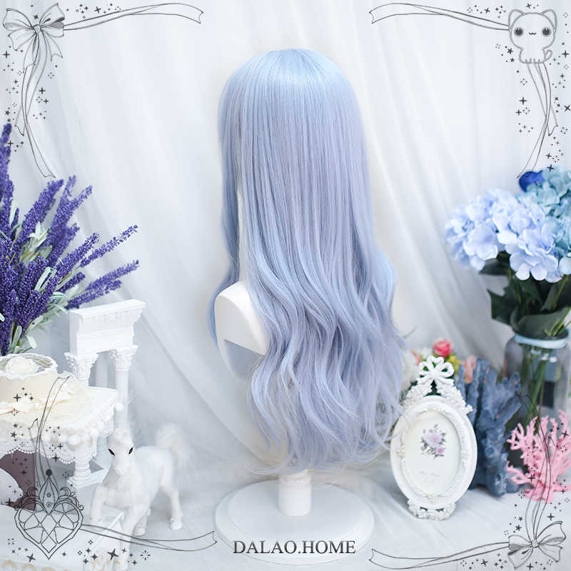 Blue Butterfly Curly Wig