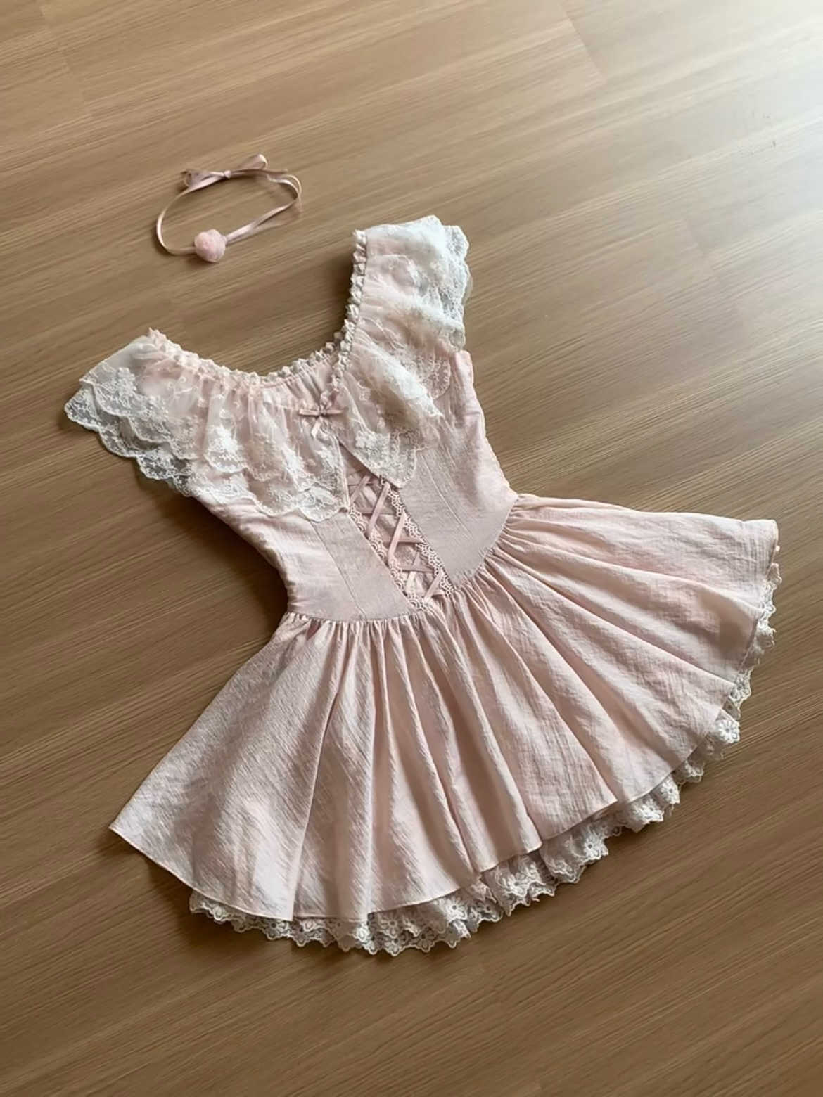 Pure Lust Lace Pink Dress