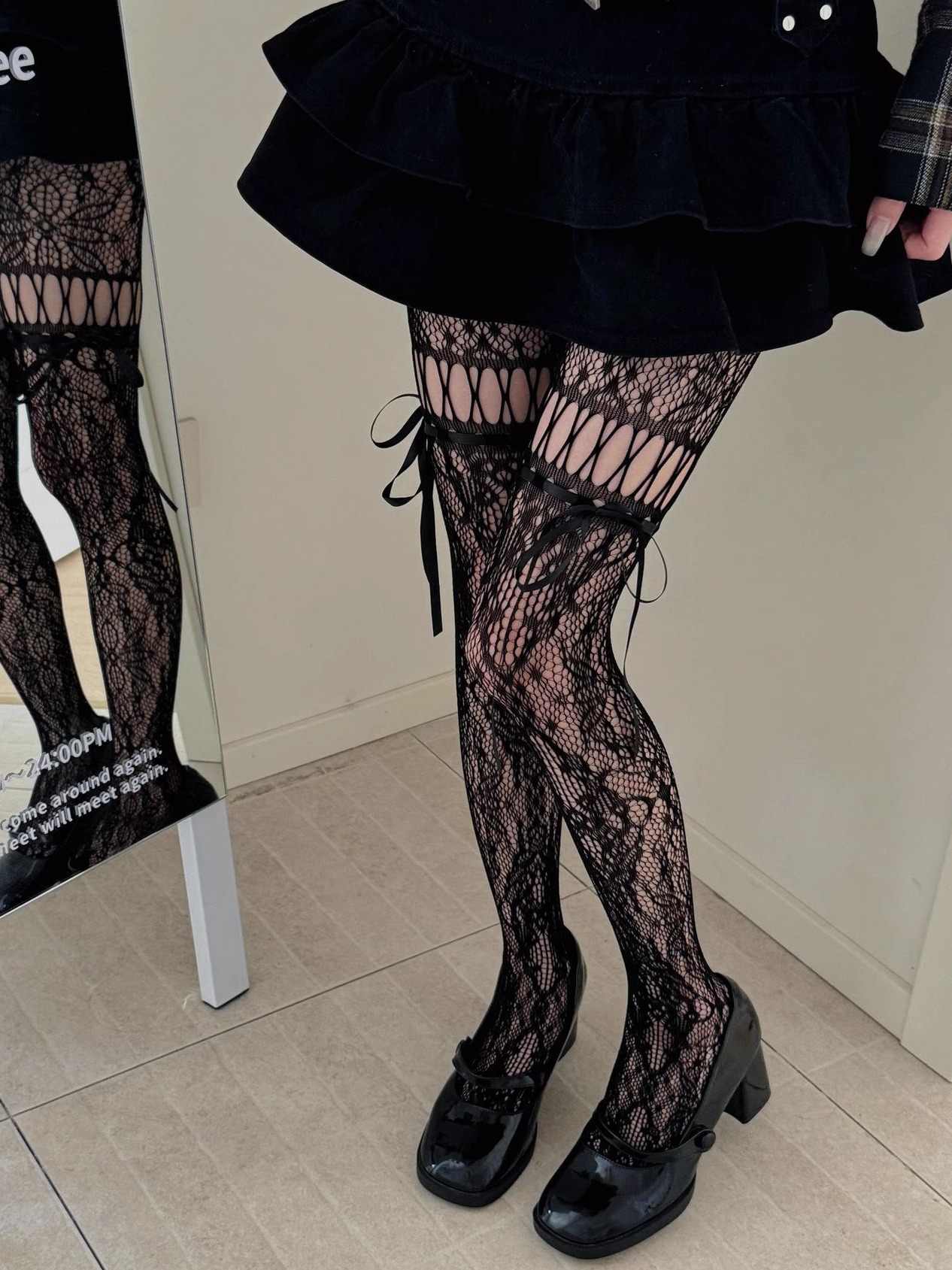 Bows Fishnet Stockings