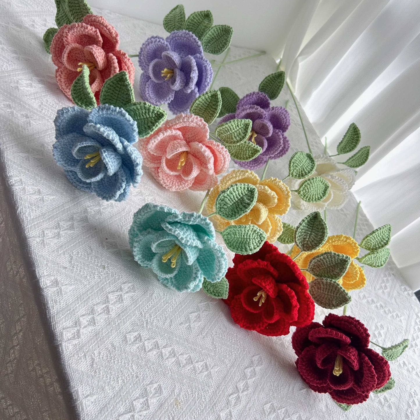 handmade cross-border crocheted French roses