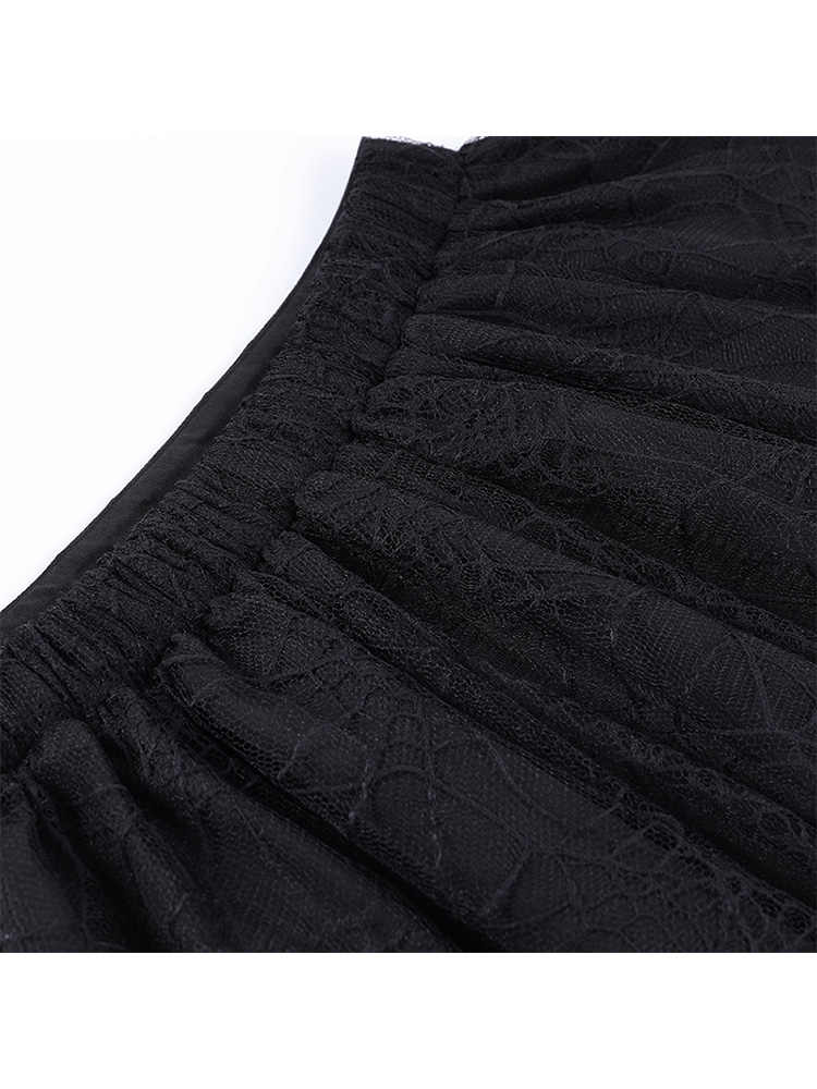 Steampunk Mesh Tassel Mini Skirt