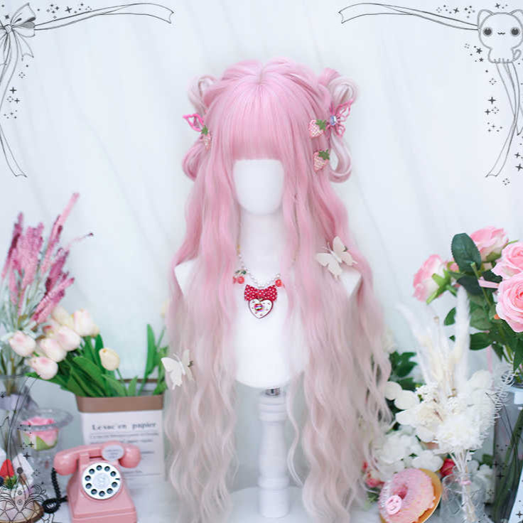 Peach Sweet Wine Lolita Long Wig