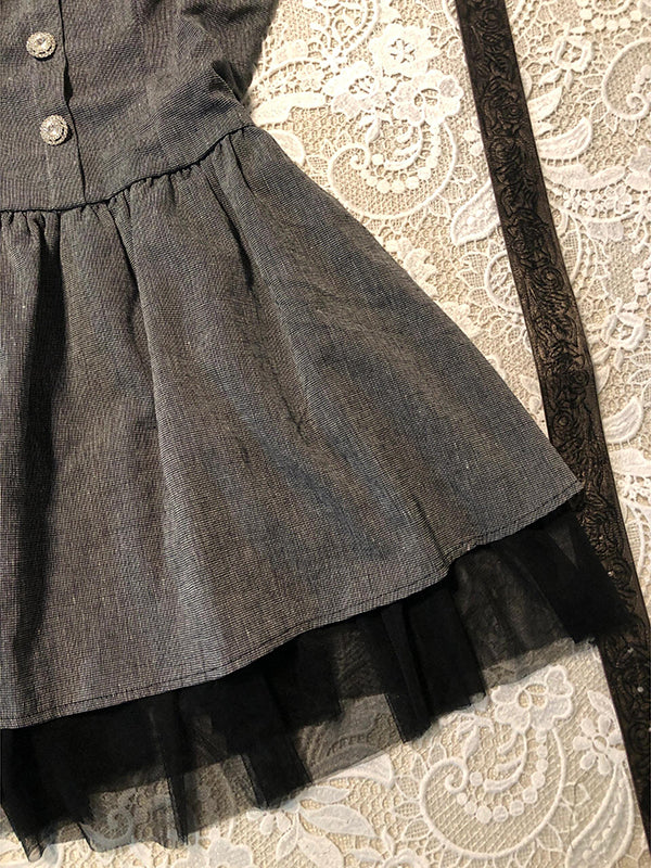 dark coquette suspender tutu dress