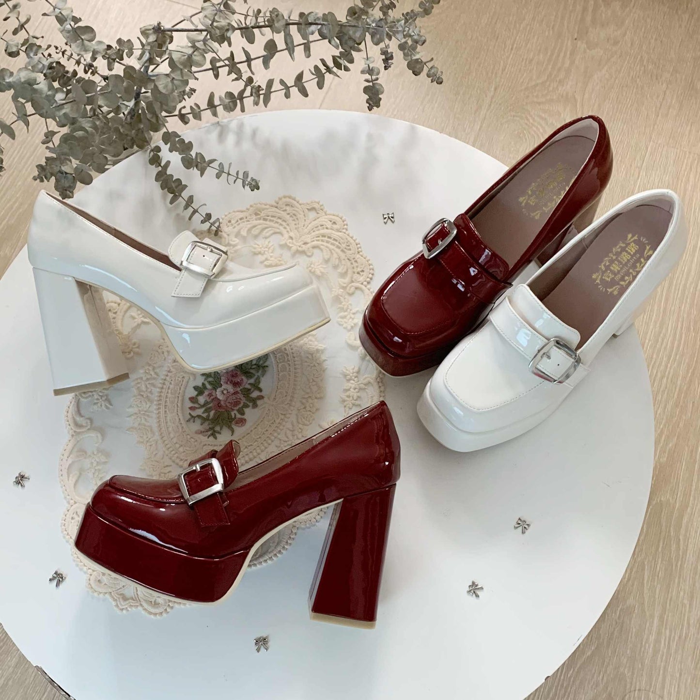 Preppy Buckle Coquette Shoes