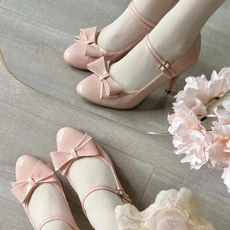 Coquette Bow Thick-soled Shoes