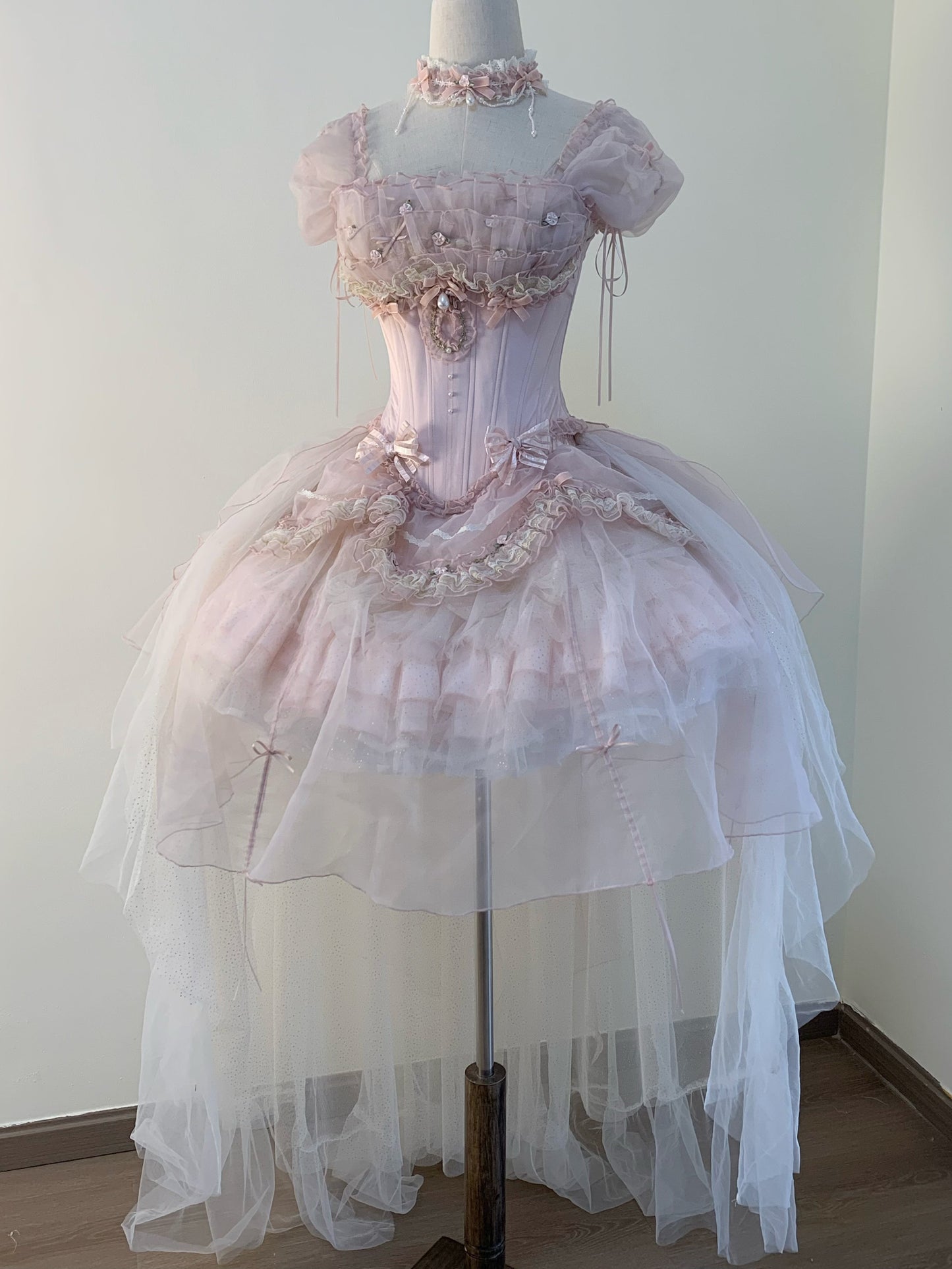 Lace Satin Corset Princess Dress