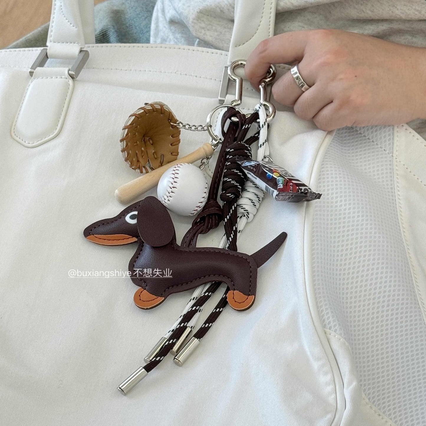 Retro Dachshund Keychain Bag Pendant