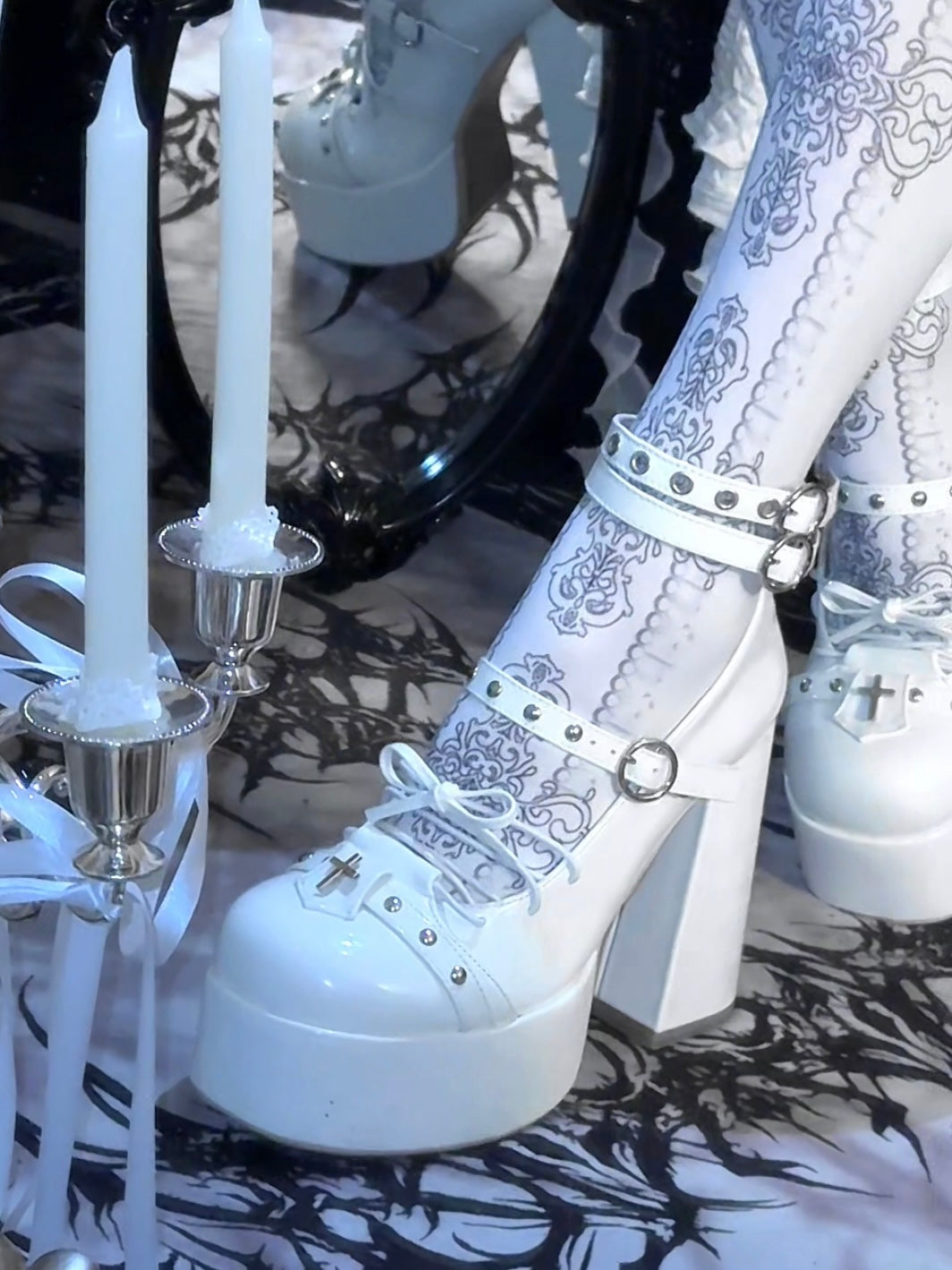 Punk Sweet Thick Heels Shoes
