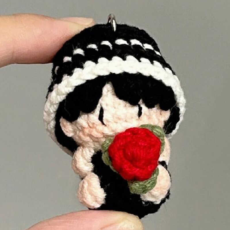 DIY wool cute strawberry pendant