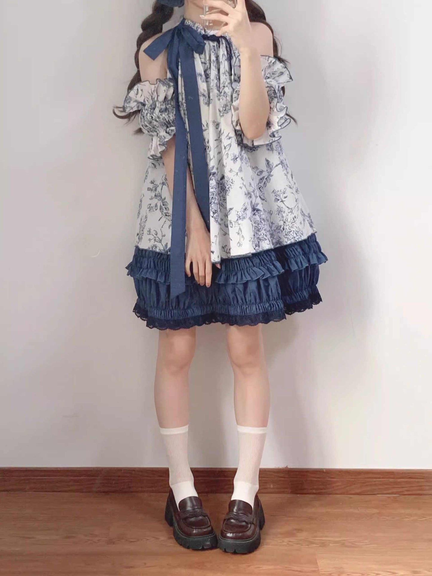 Flying Sleeve Ink Painting Dress