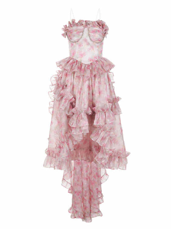 French Romantic Rose Tail Dress