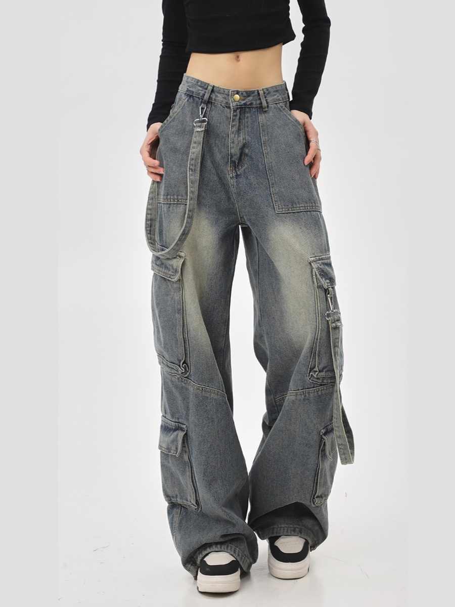 Y2K Street Workwear Straight Leg Jeans