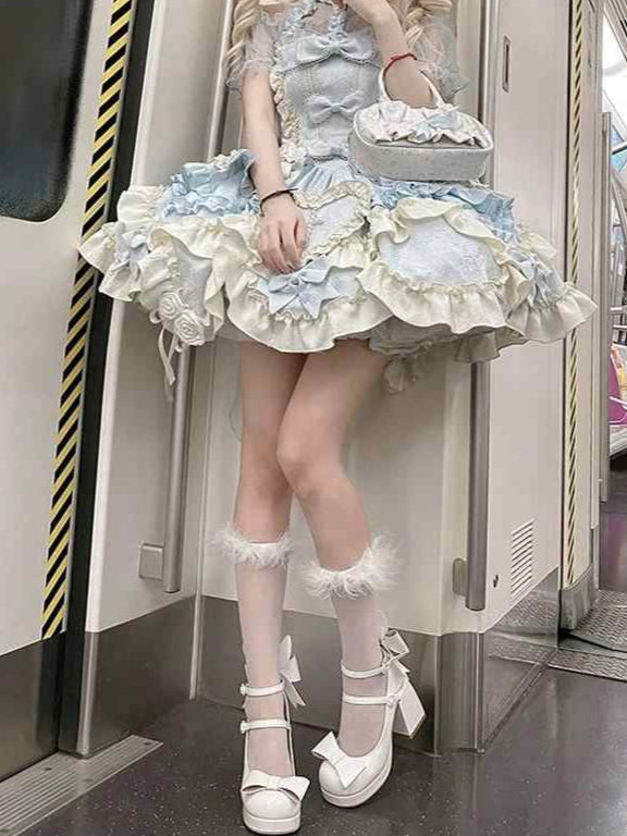 Heart Lolita Gothic Bows Dress
