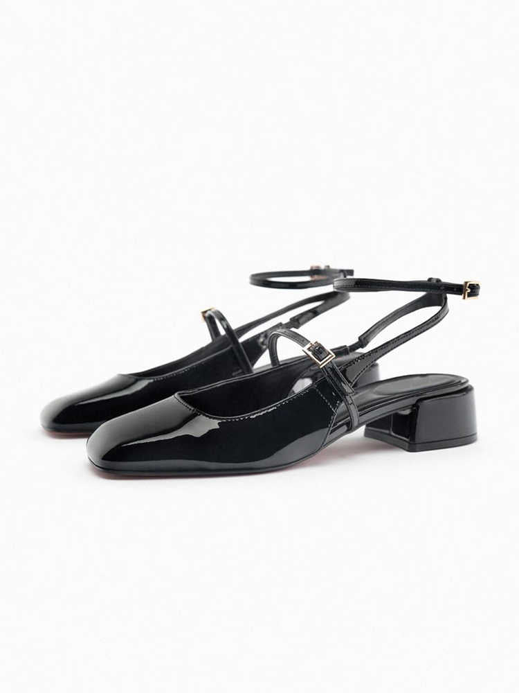 Preppy Buckle Strap Mary Jane Sandals