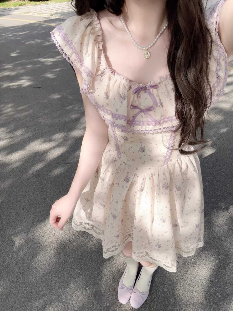 Ruffled Princess Floral Dress