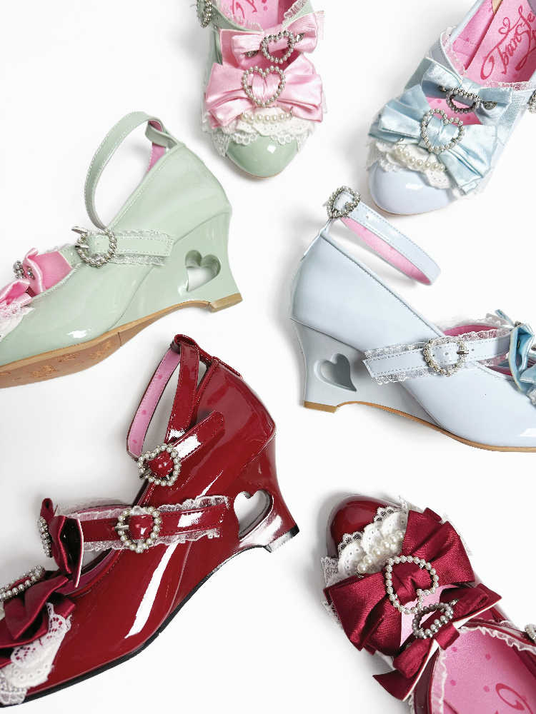 Kim Ji Hollow Wedge Lolita Shoes