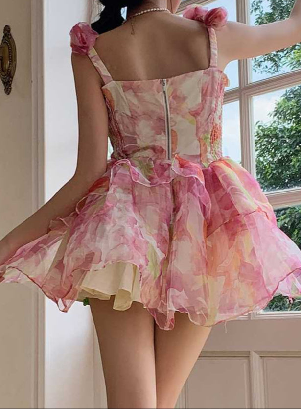 Flower Tutu Chiffon Yarn Dress